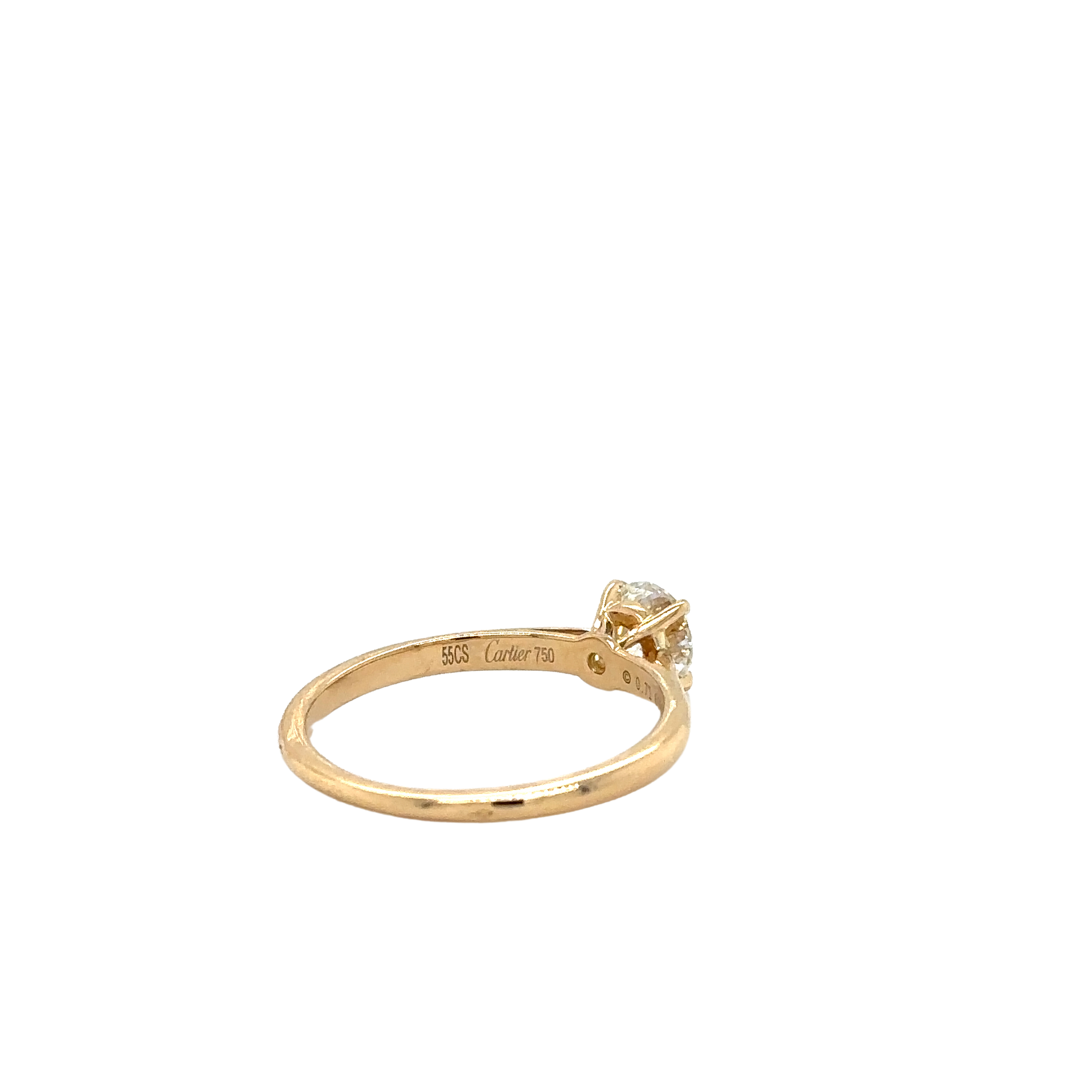 Solitaire Cartier - 1895 - Or jaune et Diamant