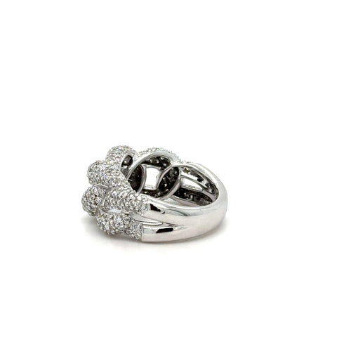 Bague Maillon Or Blanc et Diamants