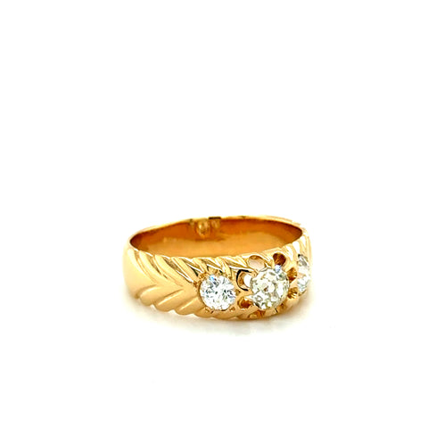 Bague Rétro Or jaune et diamants