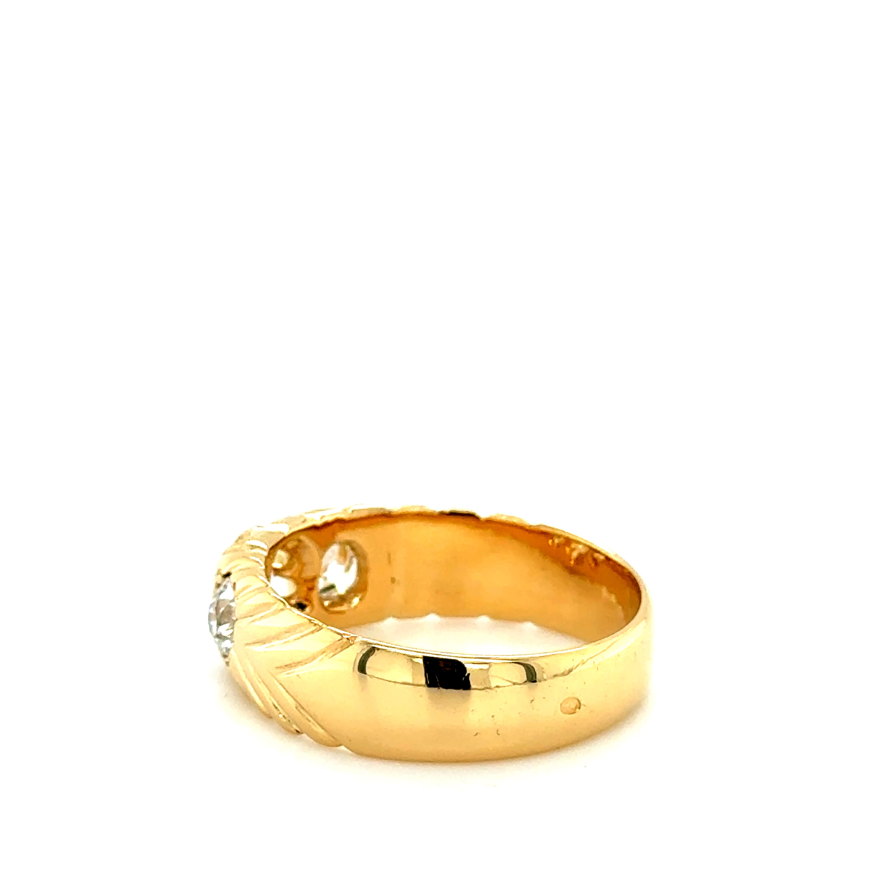 Bague Rétro Or jaune et diamants