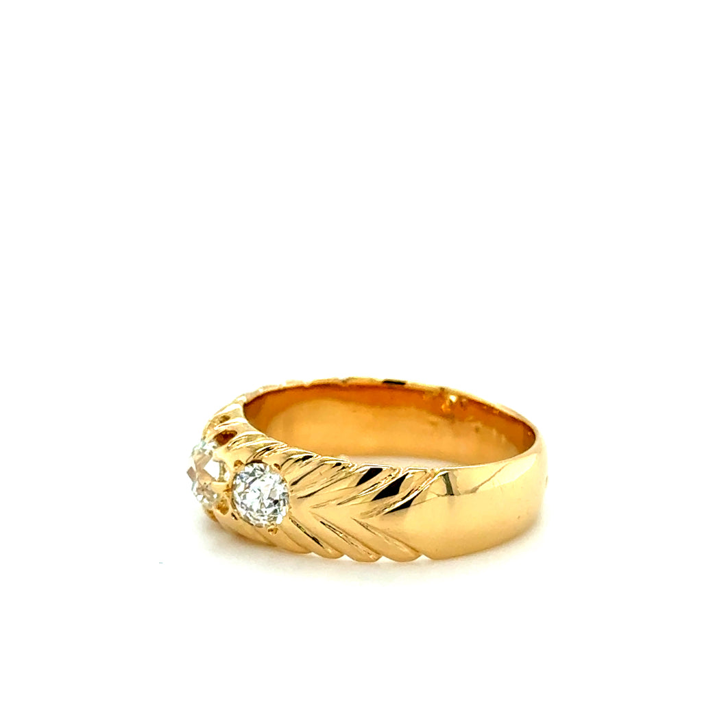 Bague Rétro Or jaune et diamants