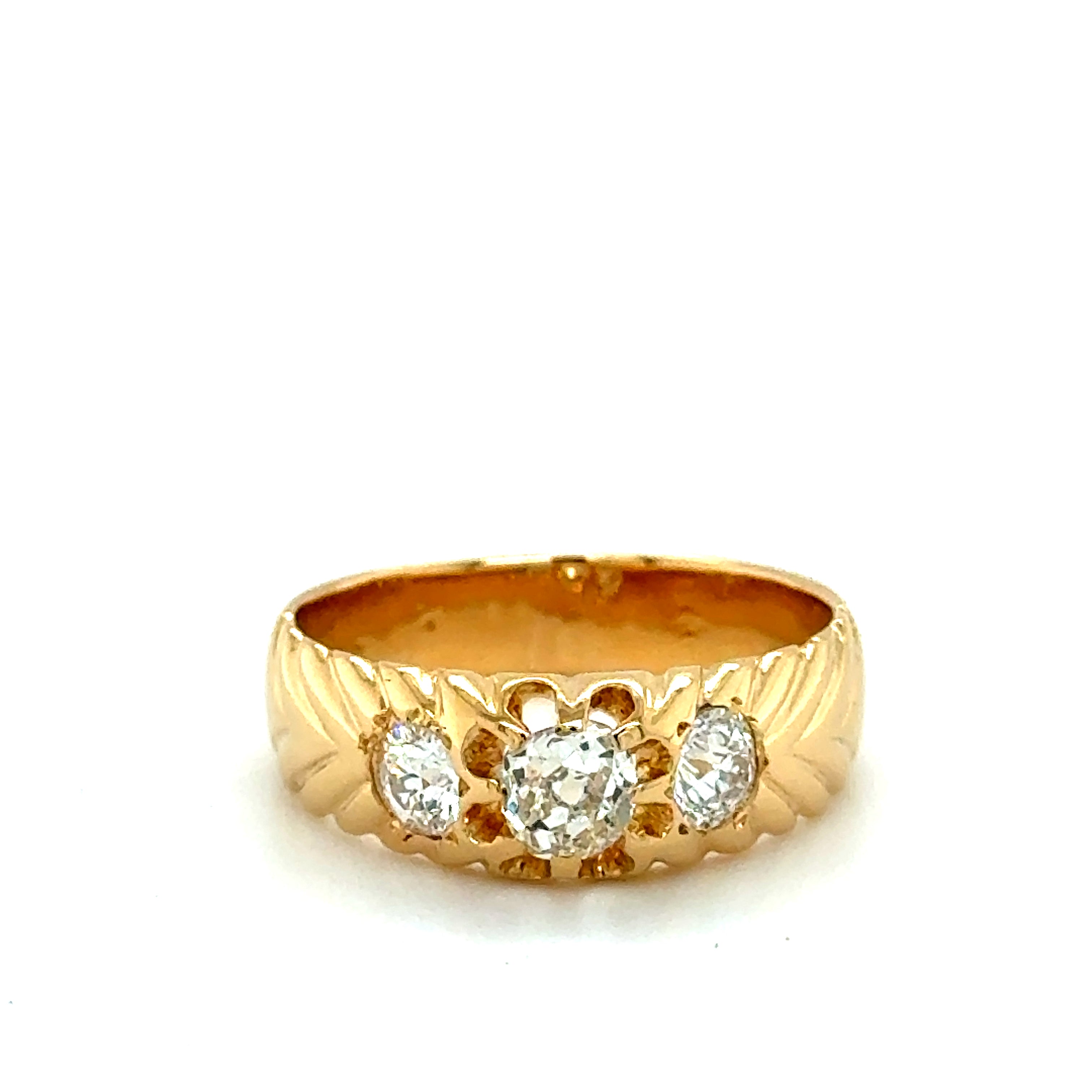 Bague Rétro Or jaune et diamants