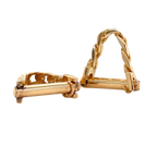 Boutons de manchette - Or jaune - Modéle Etrier