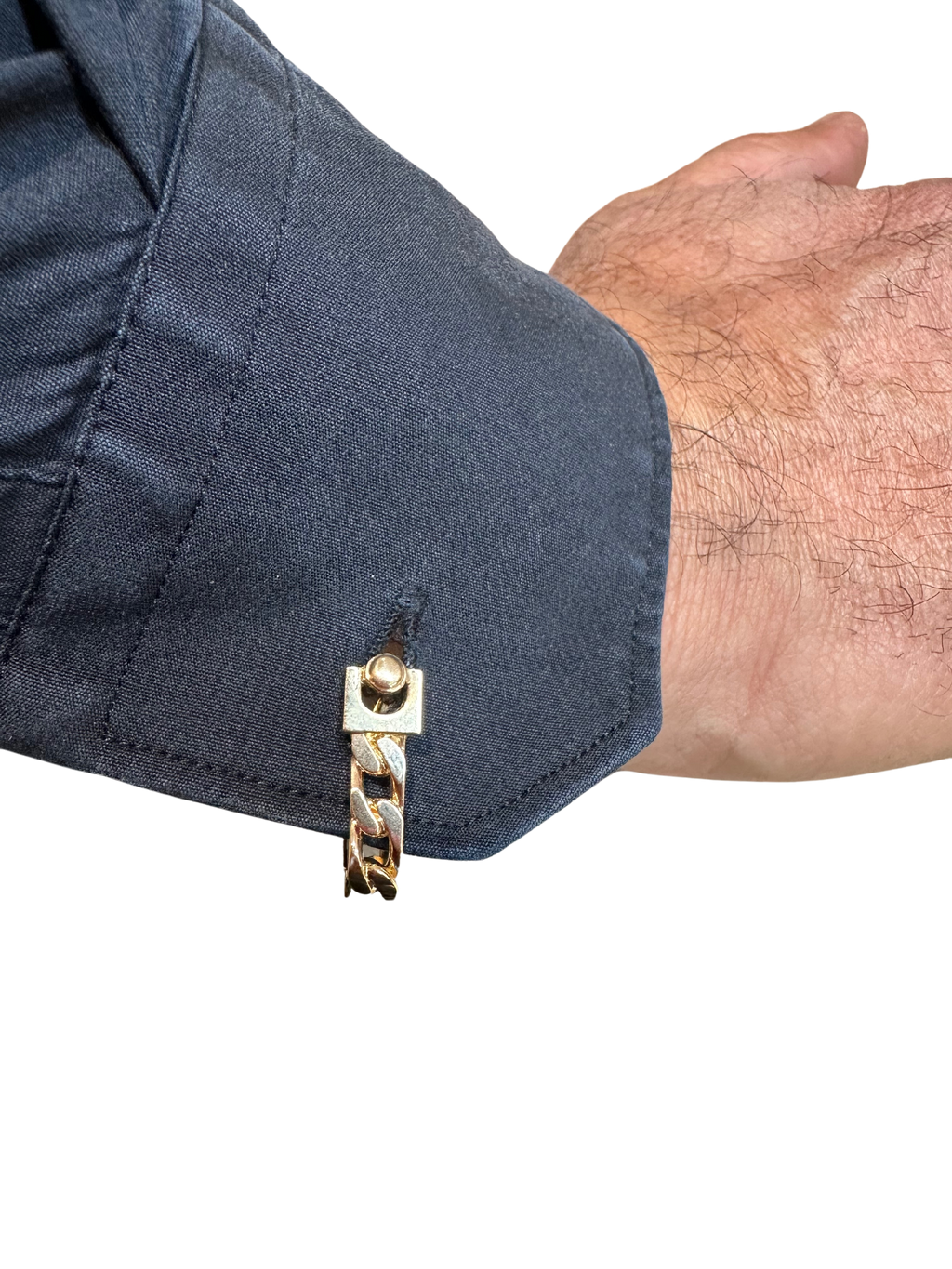 Boutons de manchette - Or jaune - Modéle Etrier