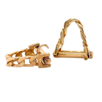 Boutons de manchette - Or jaune - Modéle Etrier