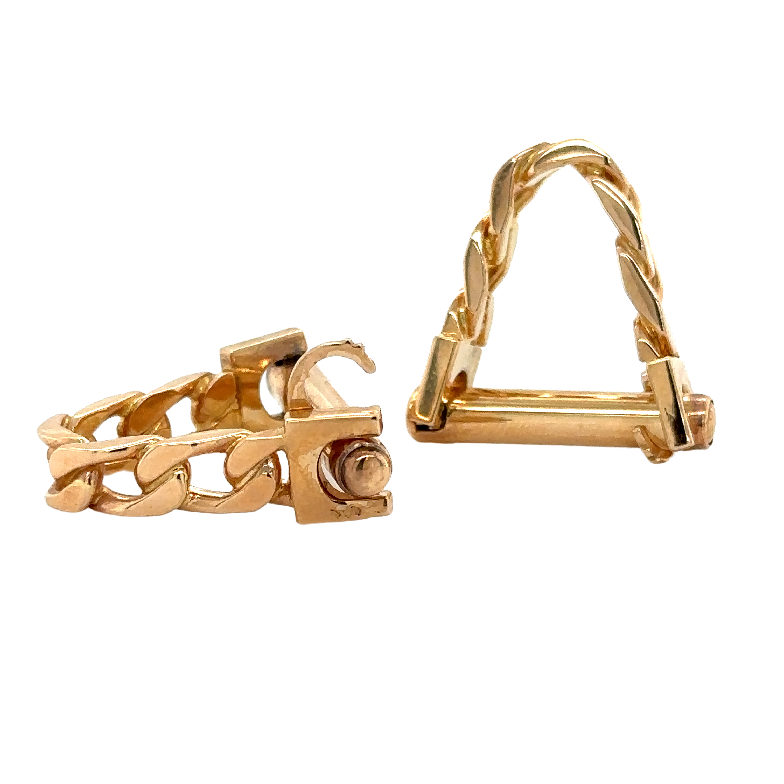 Boutons de manchette - Or jaune - Modéle Etrier