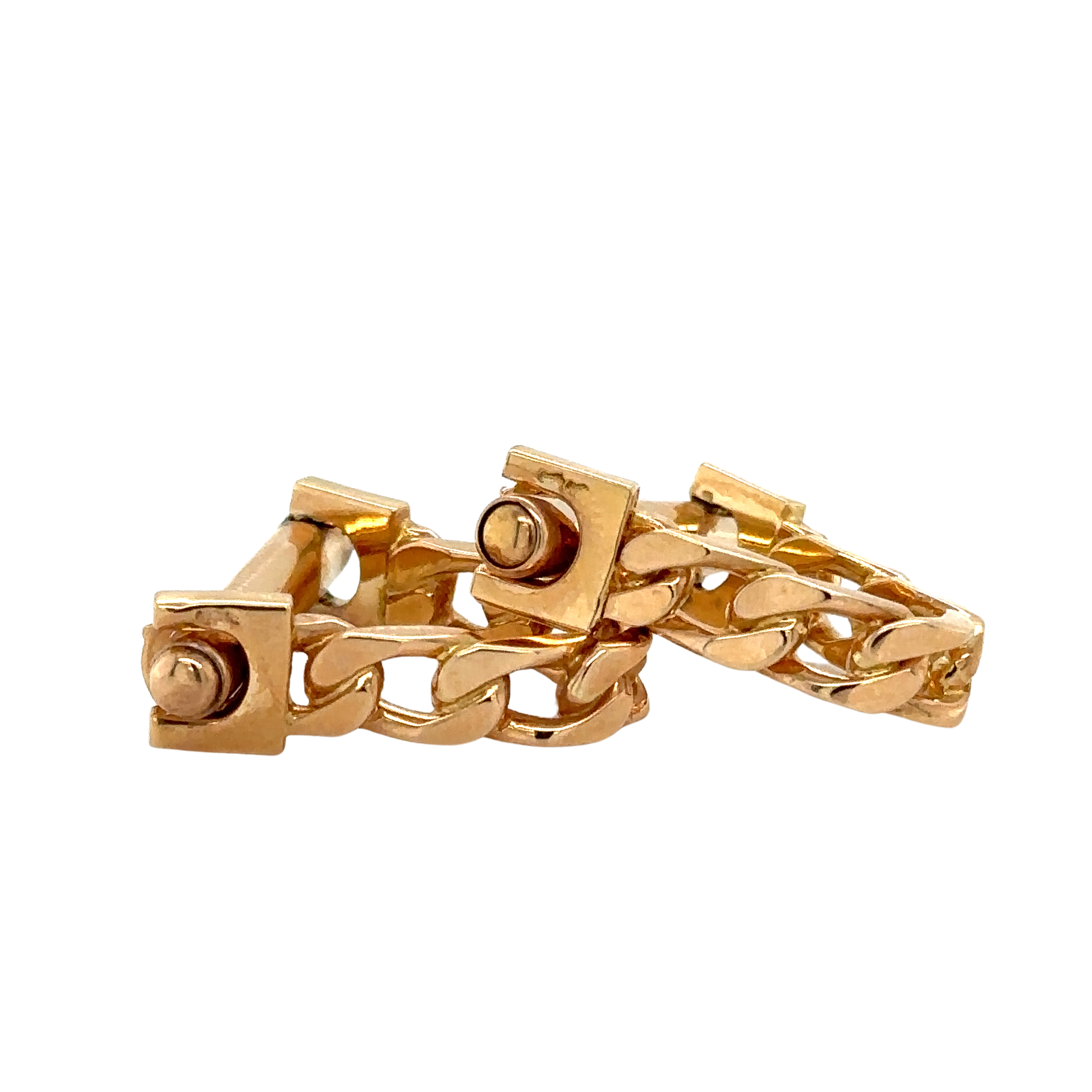 Boutons de manchette - Or jaune - Modéle Etrier