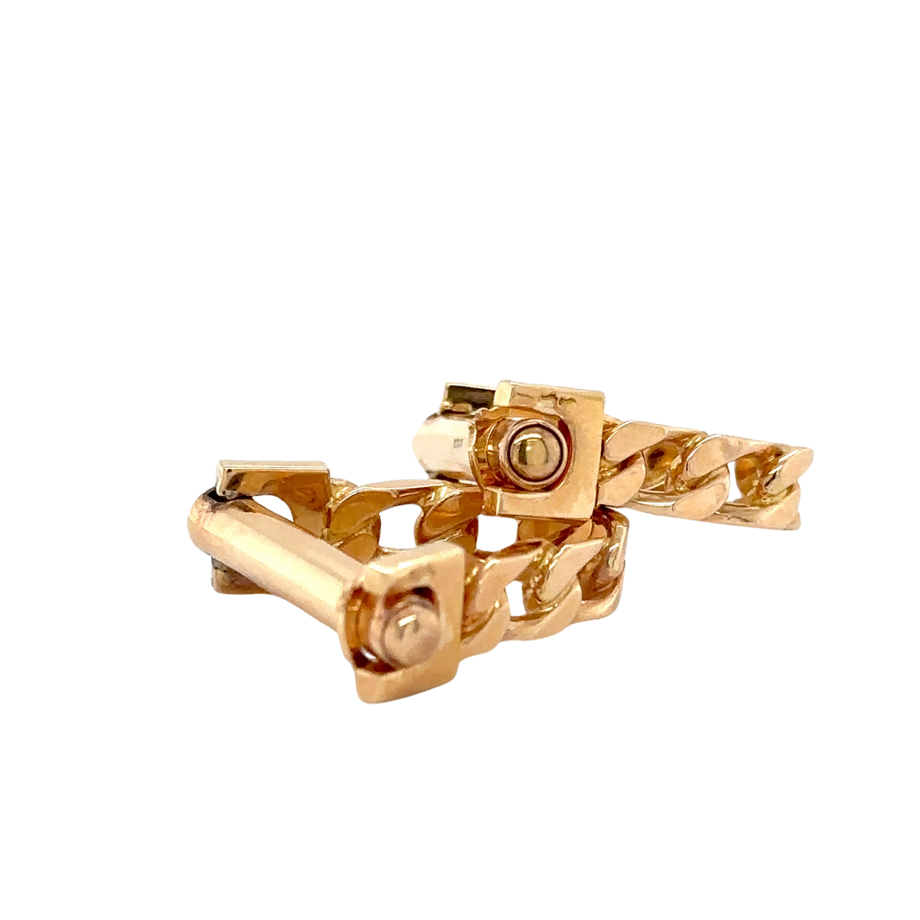 Boutons de manchette - Or jaune - Modéle Etrier