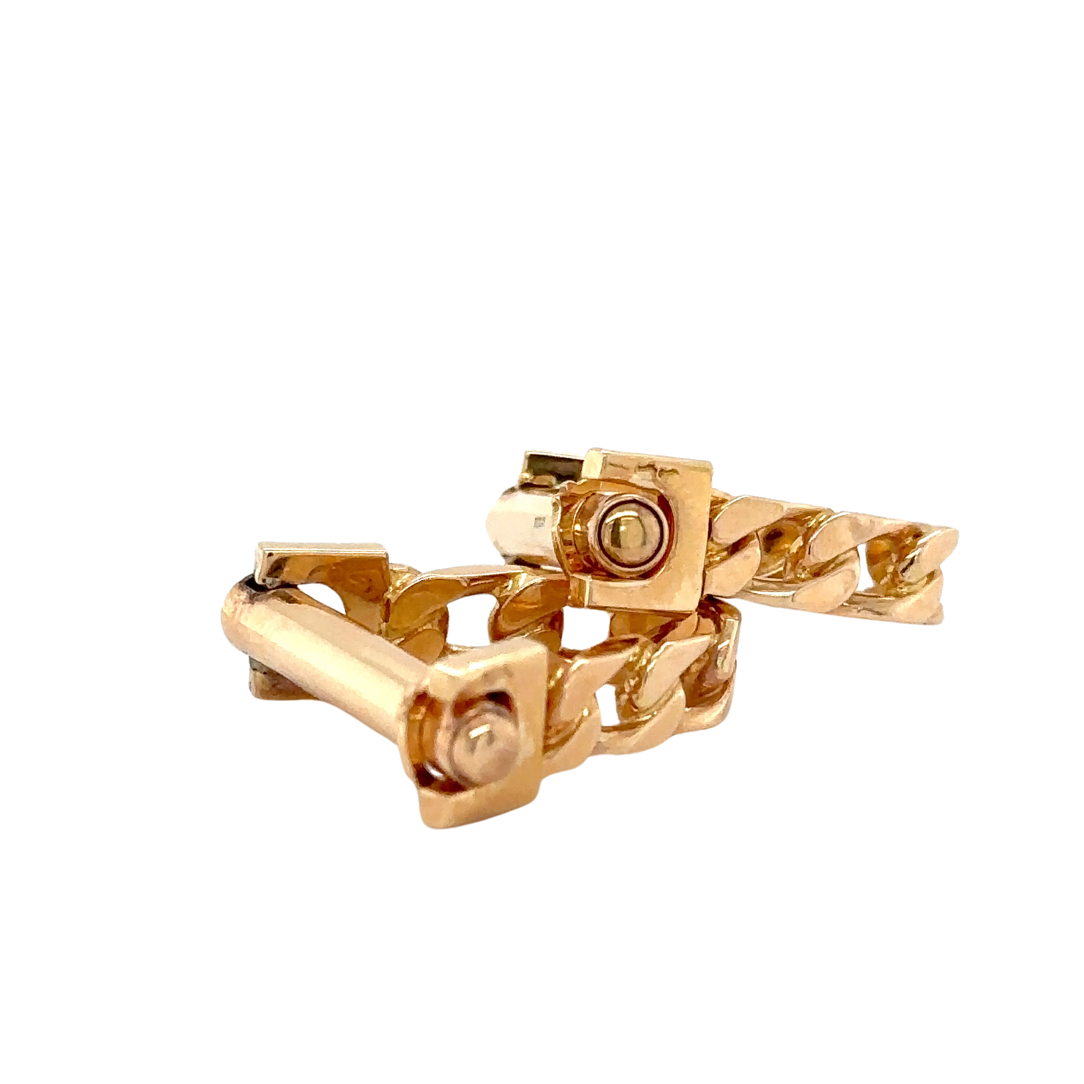 Boutons de manchette - Or jaune - Modéle Etrier