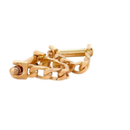 Boutons de manchette - Or jaune - Modéle Etrier