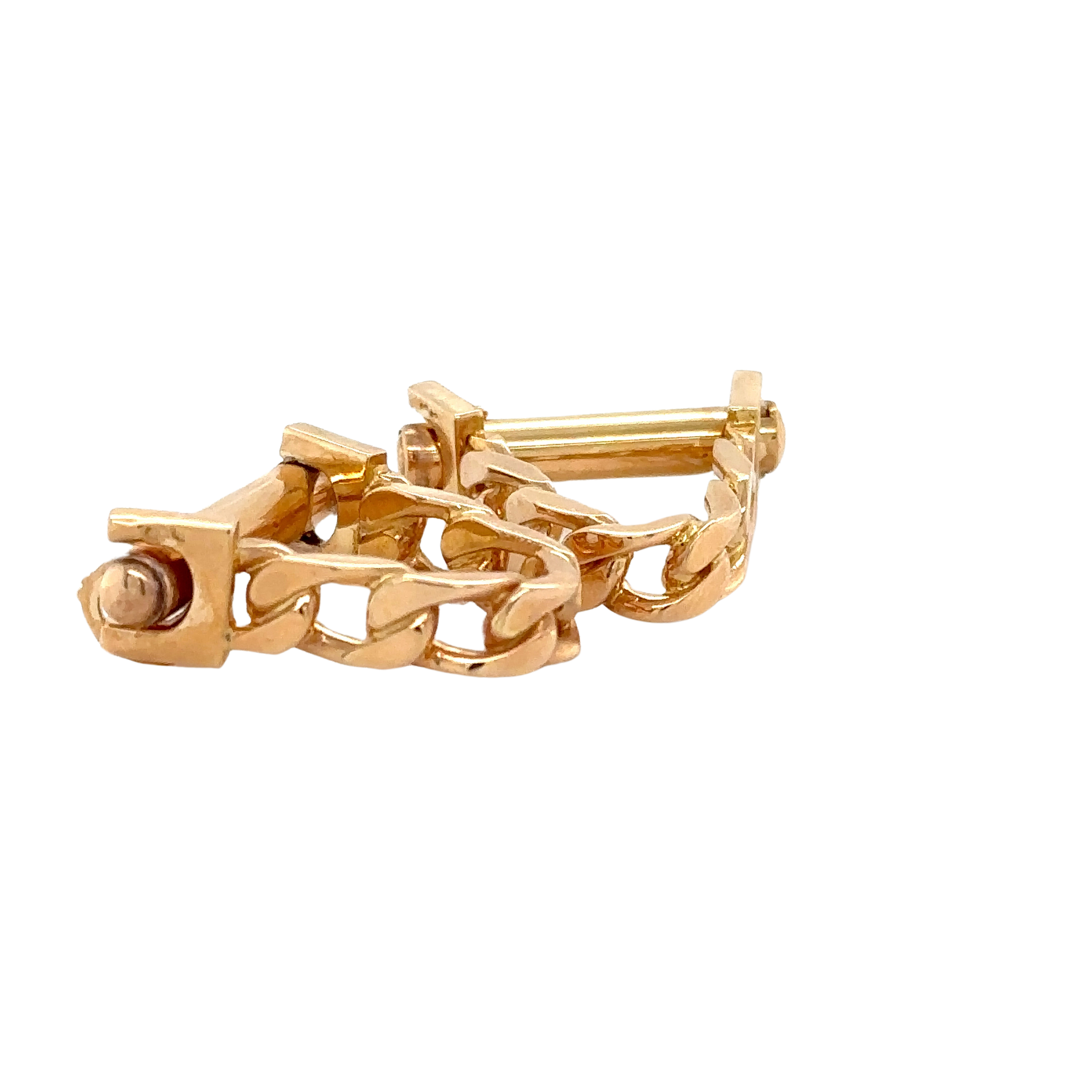 Boutons de manchette - Or jaune - Modéle Etrier