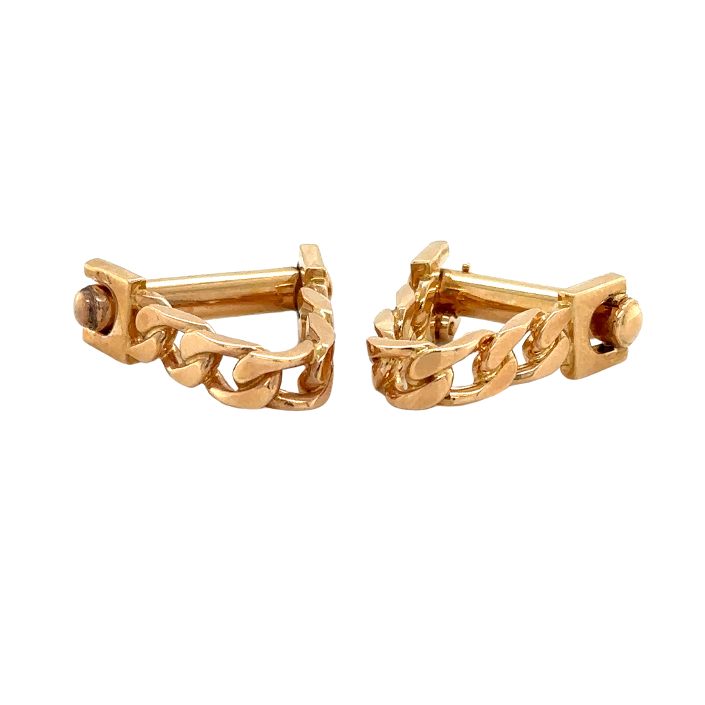 Boutons de manchette - Or jaune - Modéle Etrier