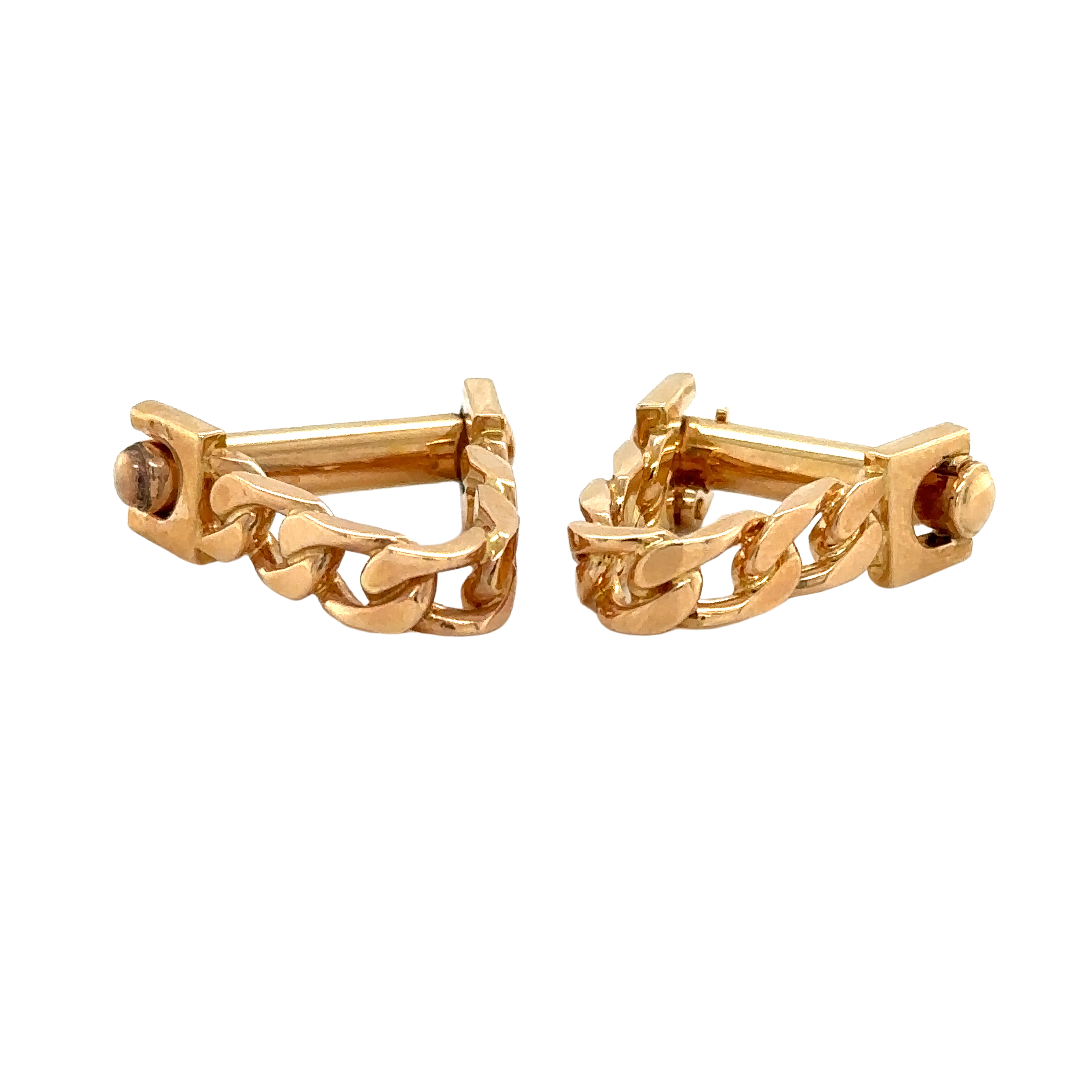 Boutons de manchette - Or jaune - Modéle Etrier