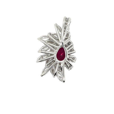 Pendentif Rubis et Diamants - Années 70