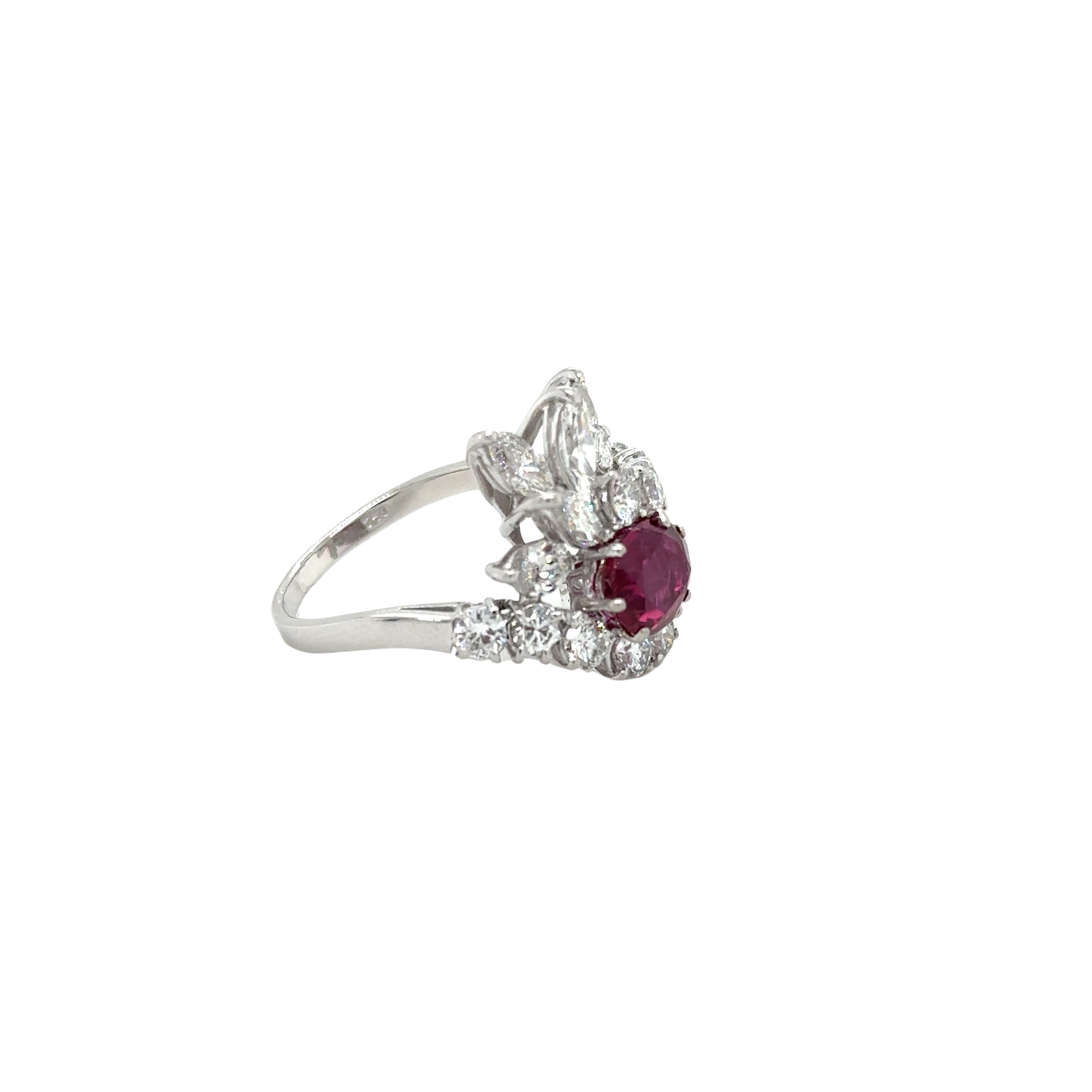 Bague Cocktail - Rubis et Diamants