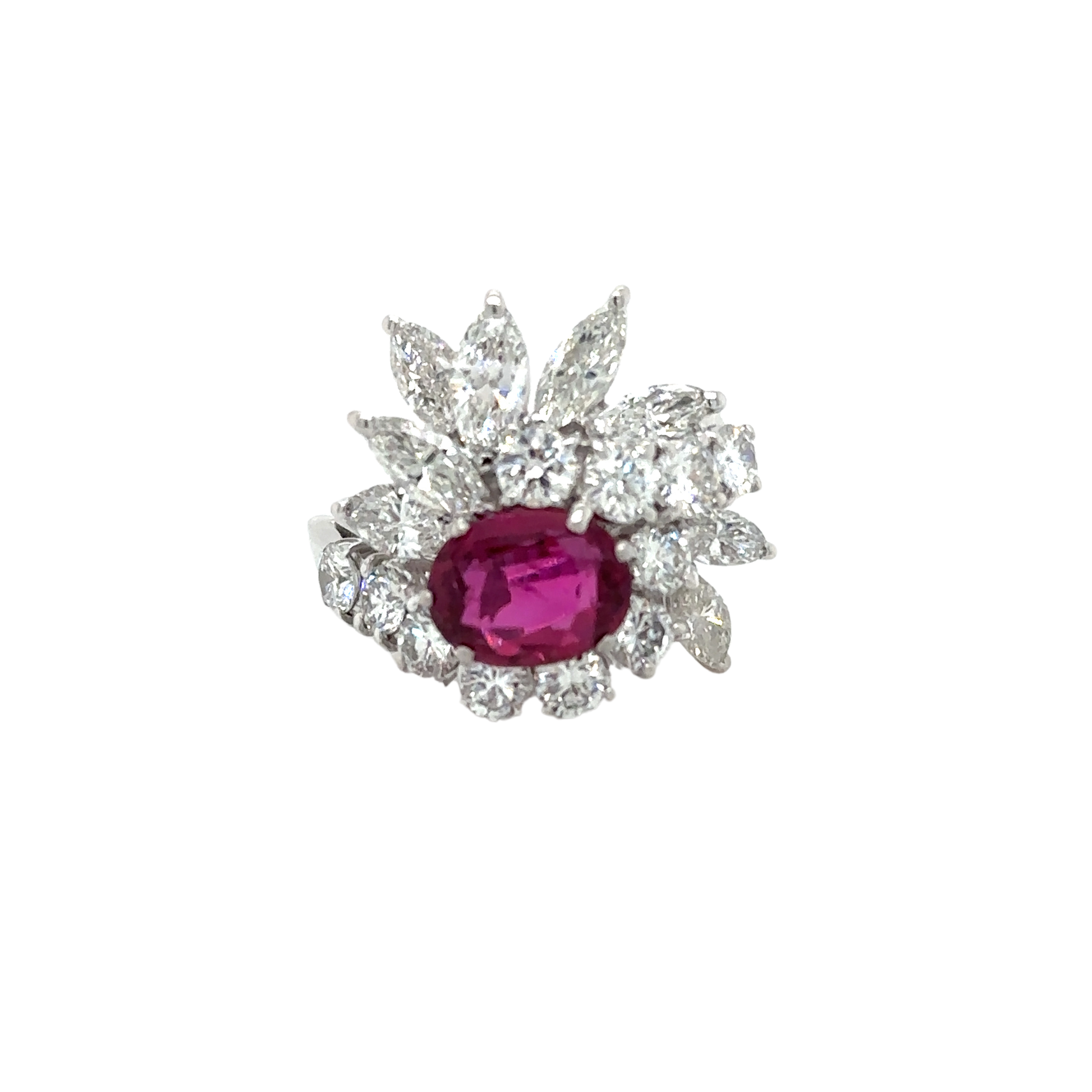 Bague Cocktail - Rubis et Diamants