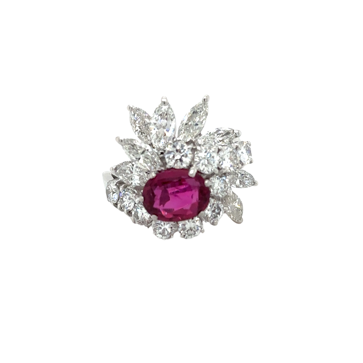 Bague Cocktail - Rubis et Diamants