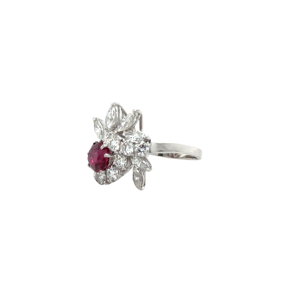 Bague Cocktail - Rubis et Diamants