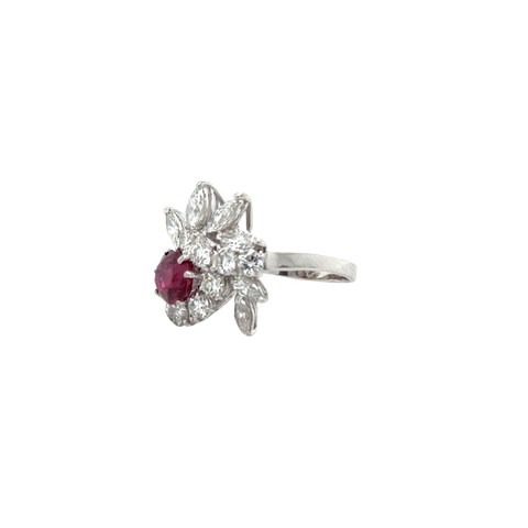 Bague Cocktail - Rubis et Diamants