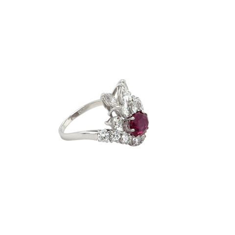 Bague Cocktail - Rubis et Diamants