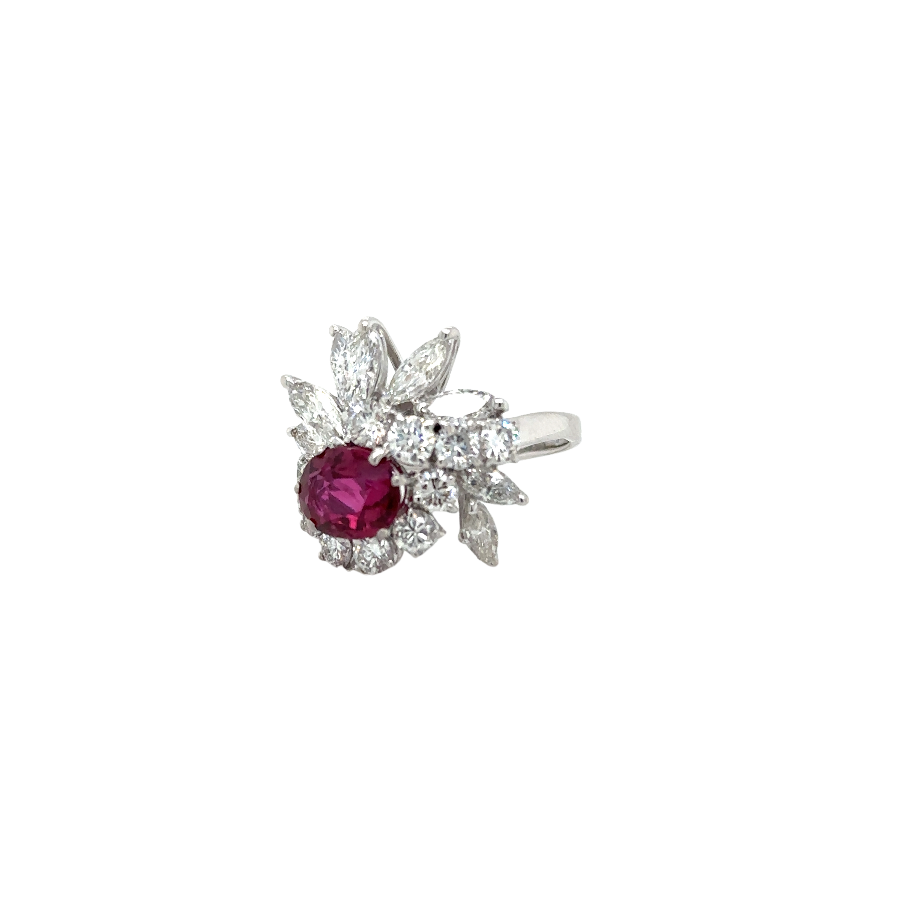 Bague Cocktail - Rubis et Diamants