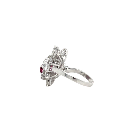 Bague Cocktail - Rubis et Diamants