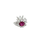 Bague Cocktail - Rubis et Diamants