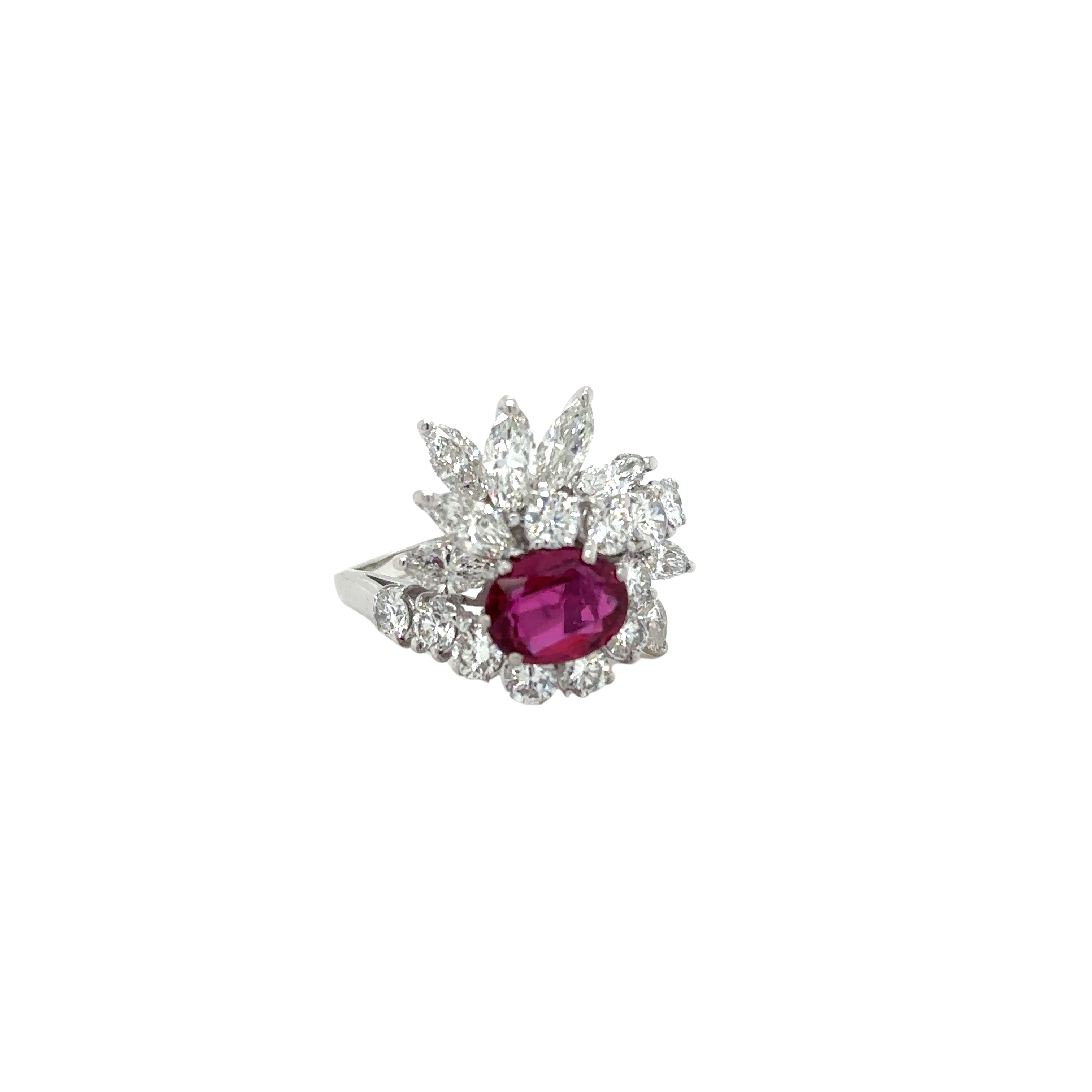 Bague Cocktail - Rubis et Diamants