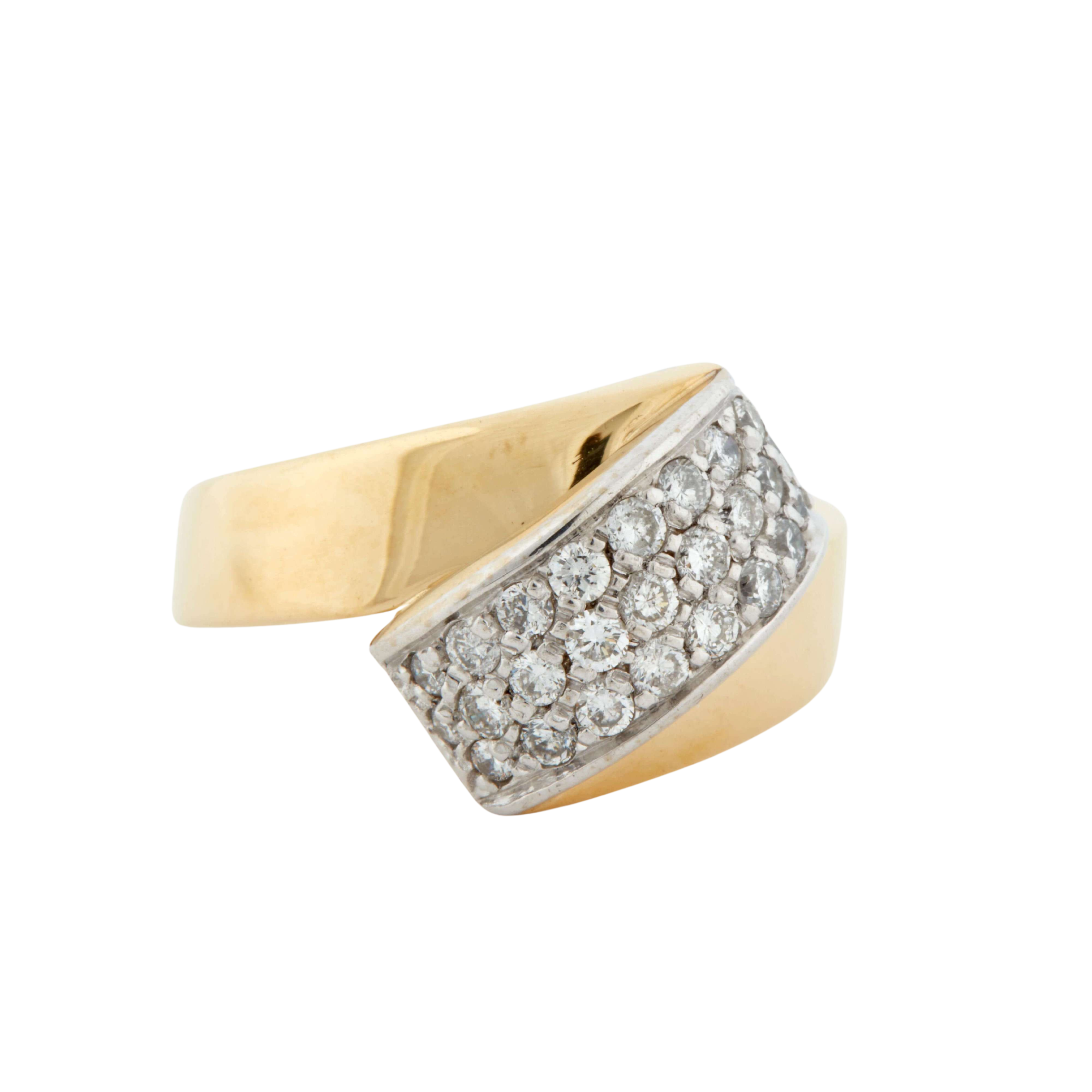 Bague Deux Ors et Diamants