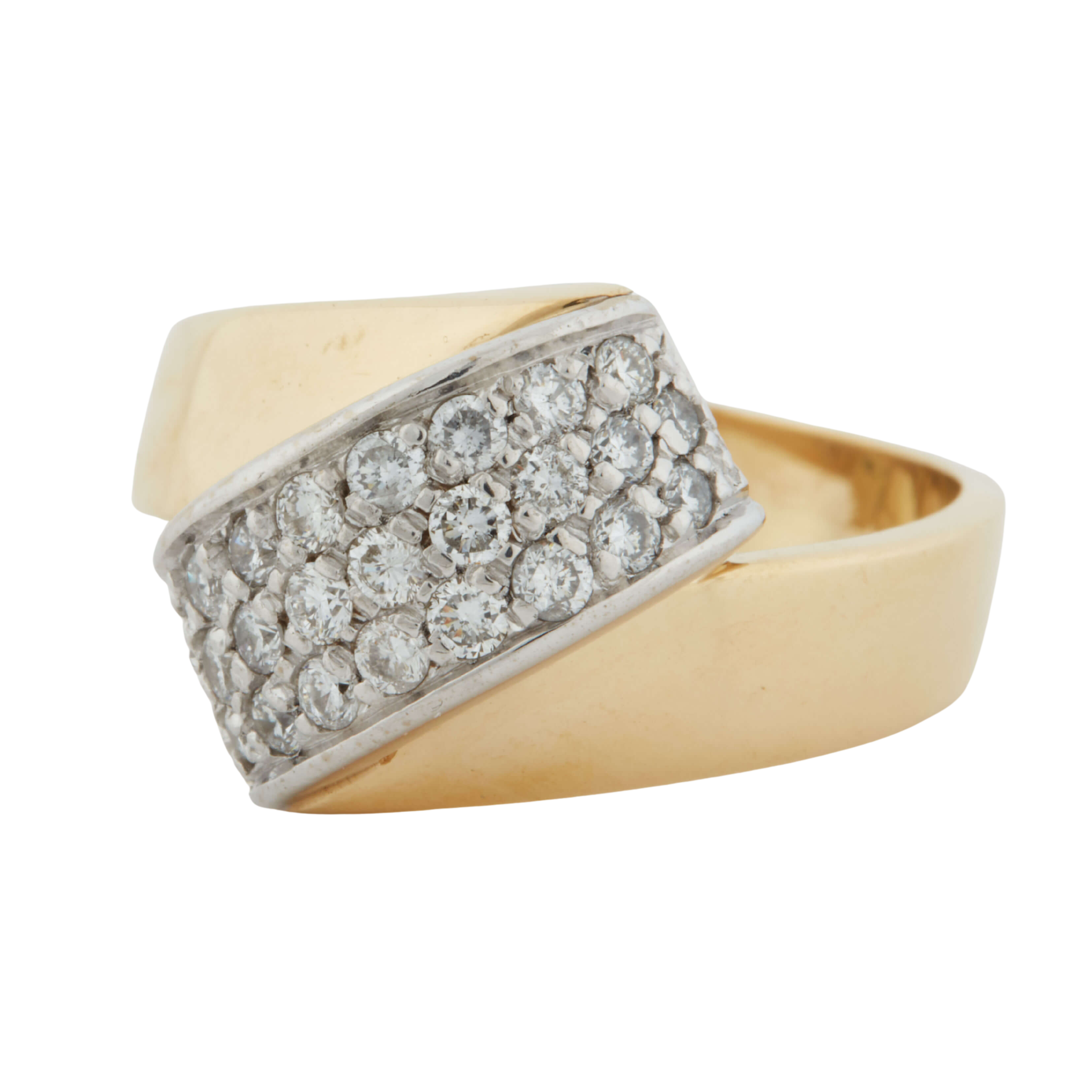 Bague Deux Ors et Diamants