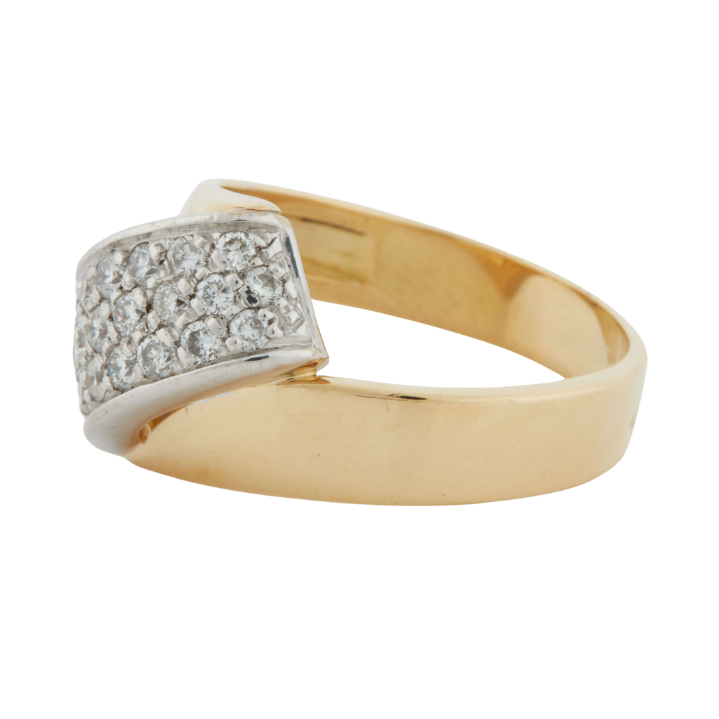 Bague Deux Ors et Diamants