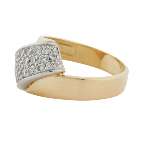 TWO GOLD RING - DIAMONDS 