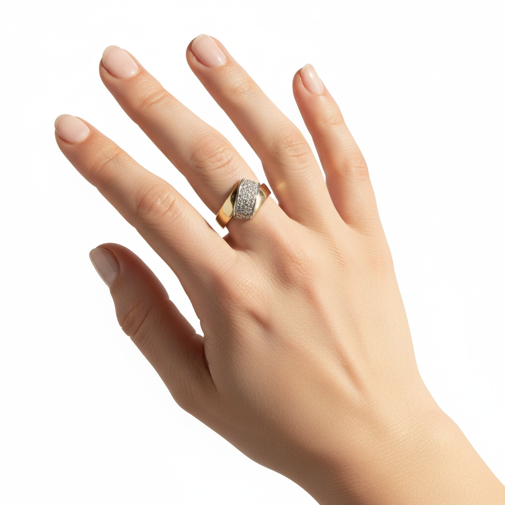 Bague Deux Ors et Diamants