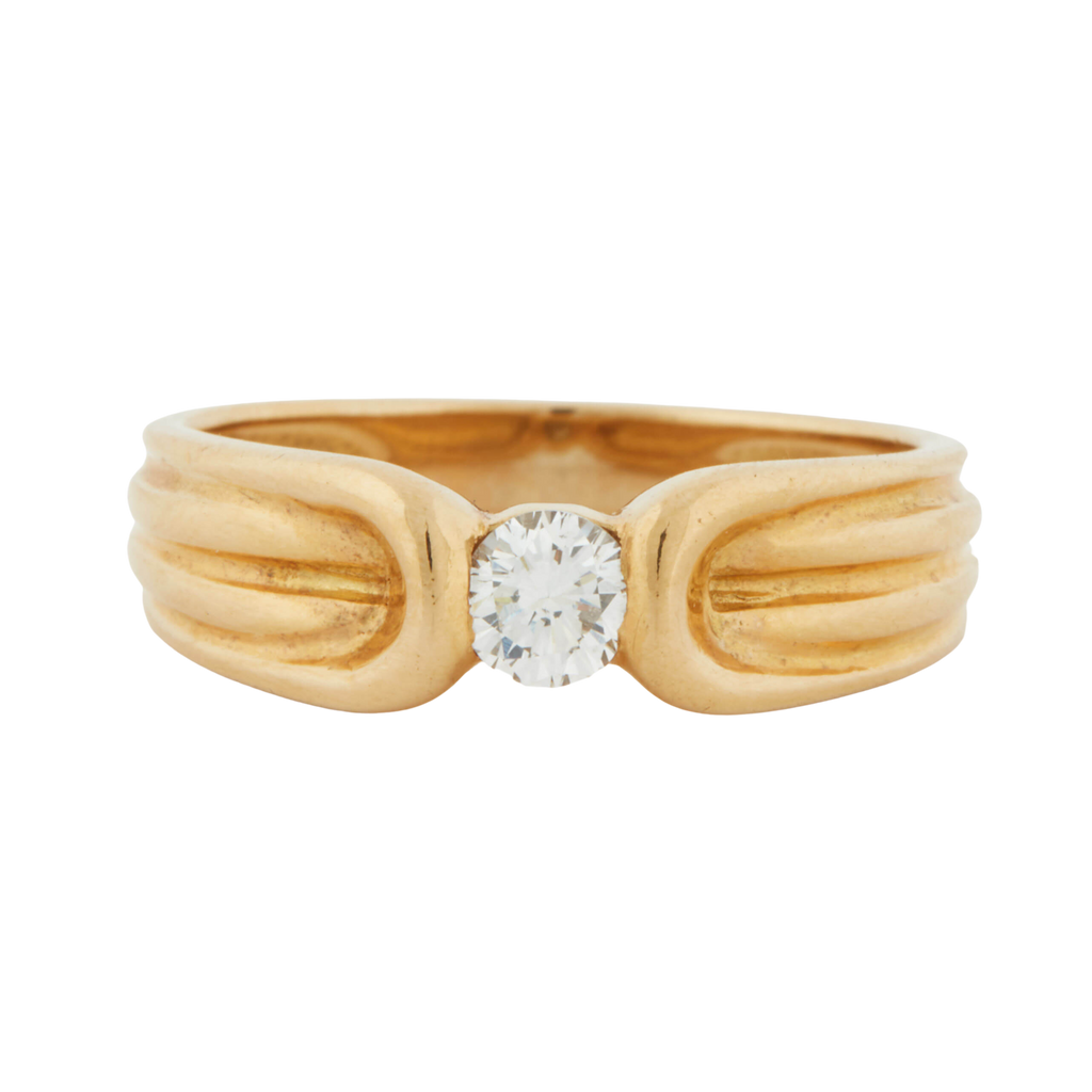 Bague Or Jaune et Diamant