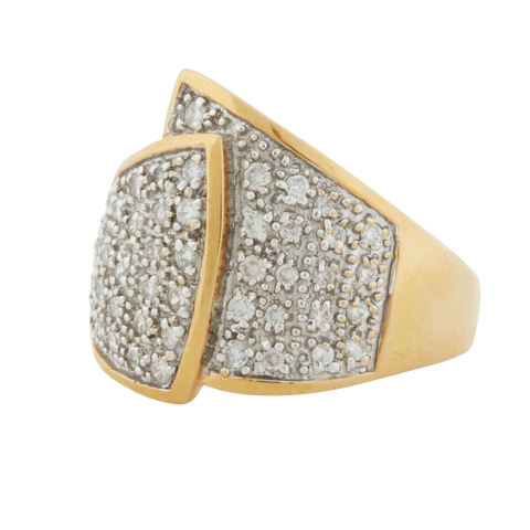 BAGUE OR JAUNE 18 CARATS - Diamants