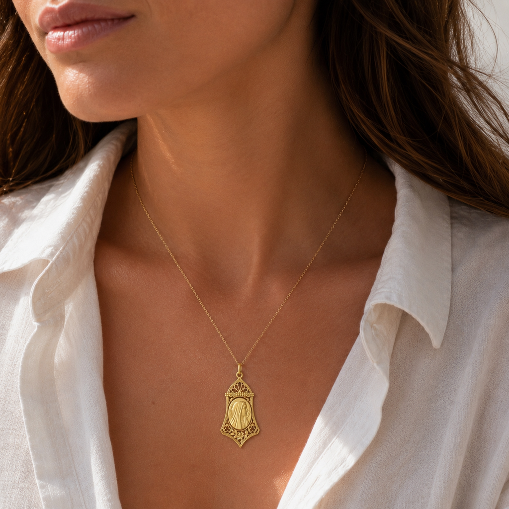 Médaille - Vierge Marie - Or jaune