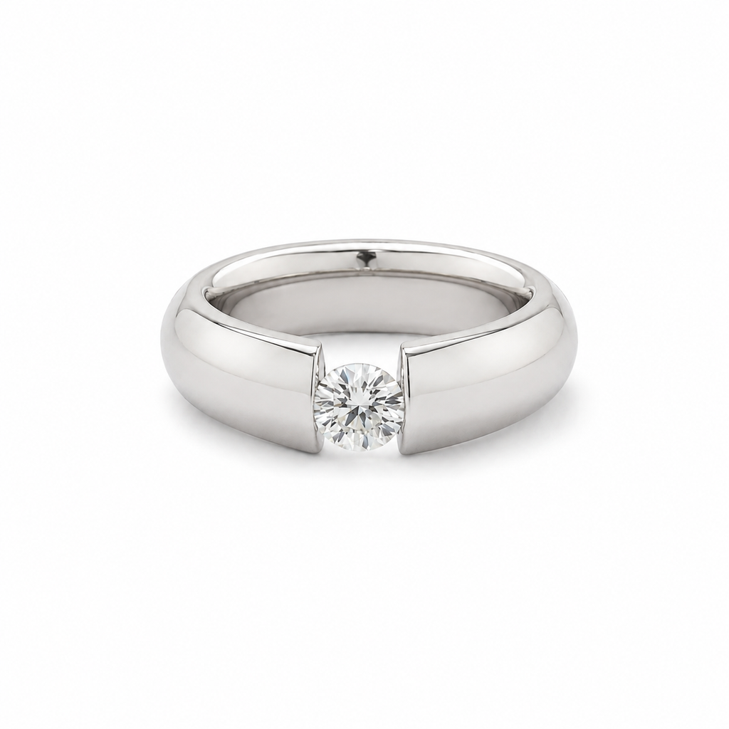 Solitaire - White gold and diamond