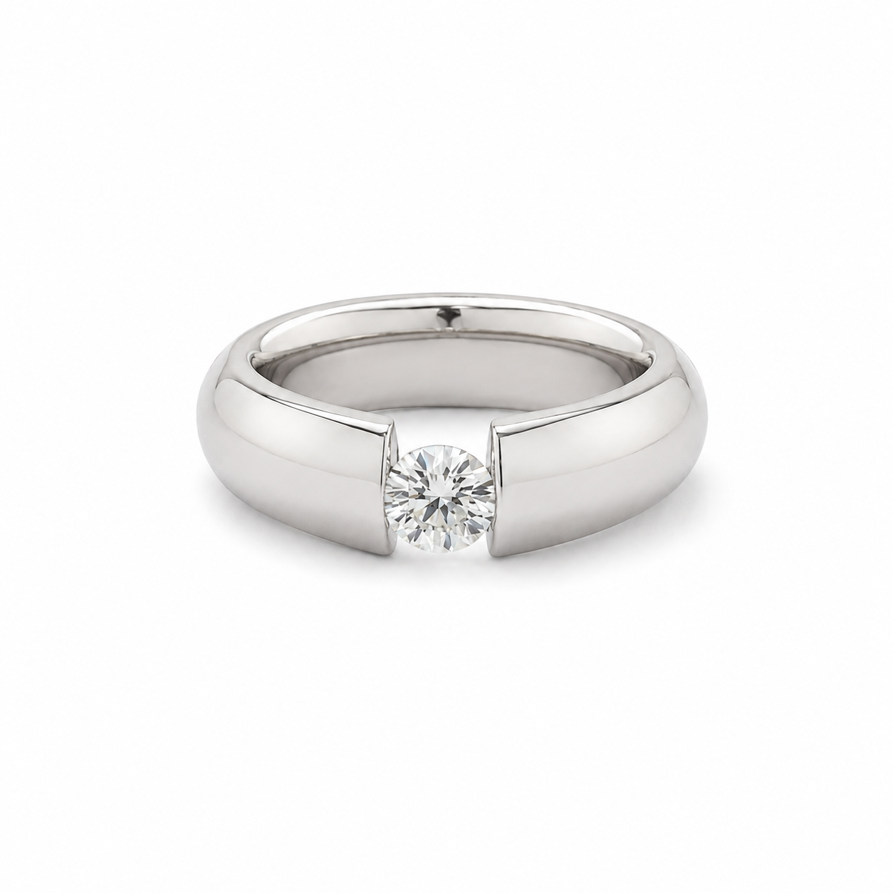 Solitaire - White gold and diamond