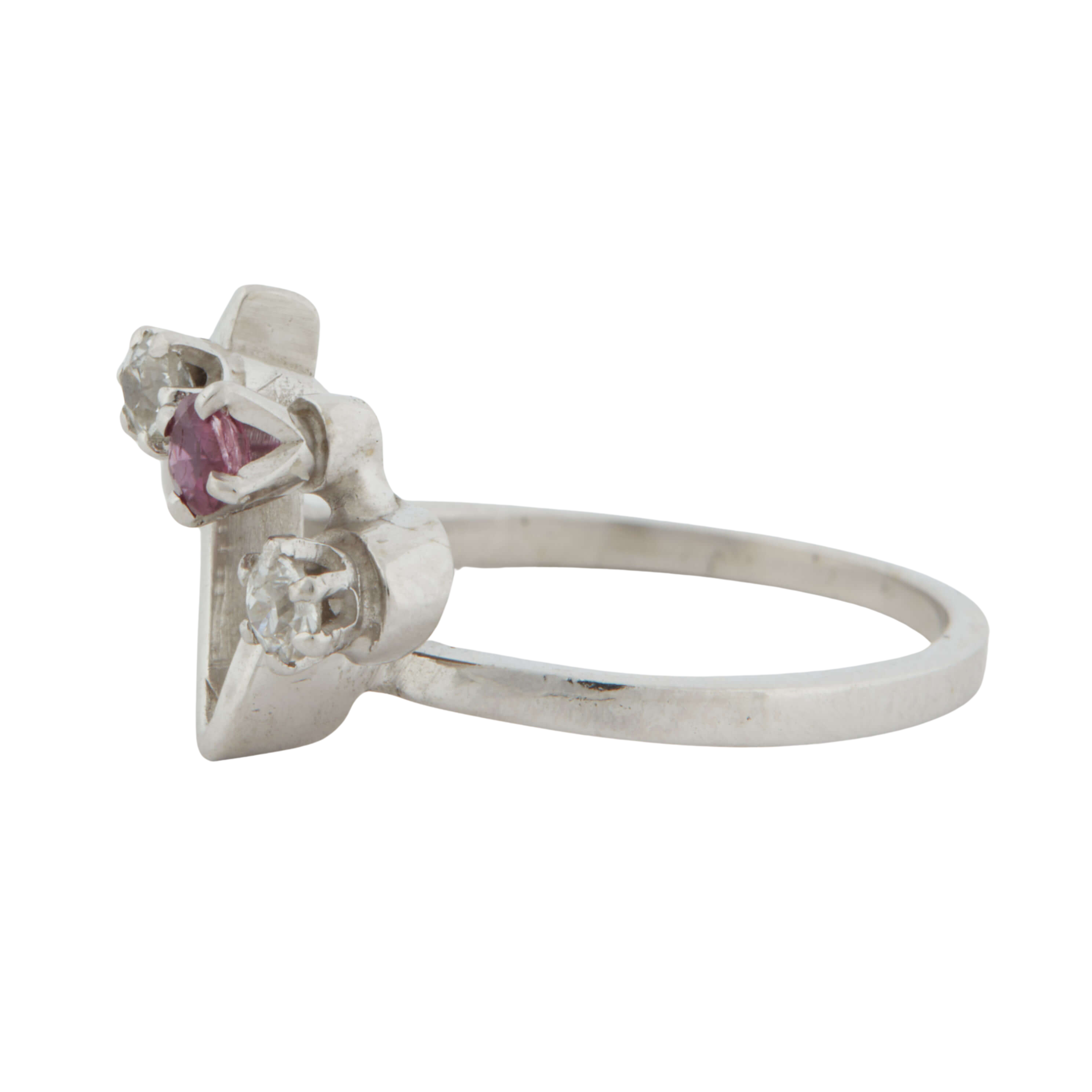 Bague Or blanc - Rubis et Diamant