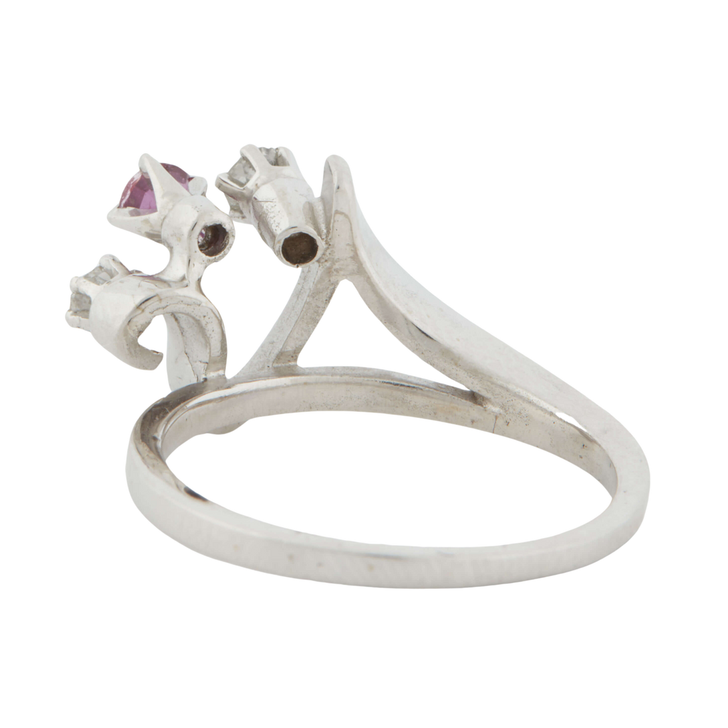 Bague Or blanc - Rubis et Diamant