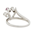 Bague Or blanc - Rubis et Diamant