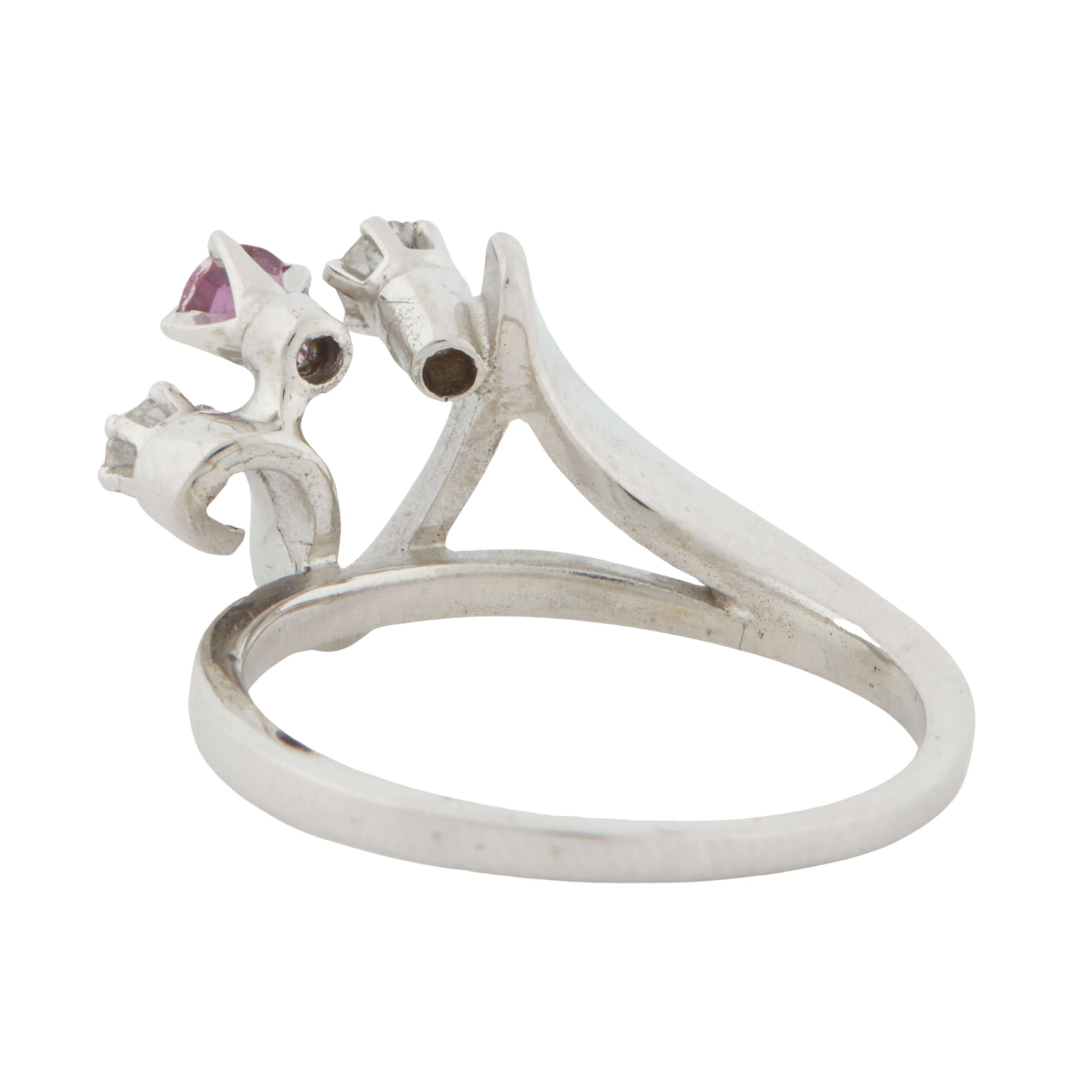 Bague Or blanc - Rubis et Diamant