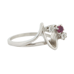 Bague Or blanc - Rubis et Diamant