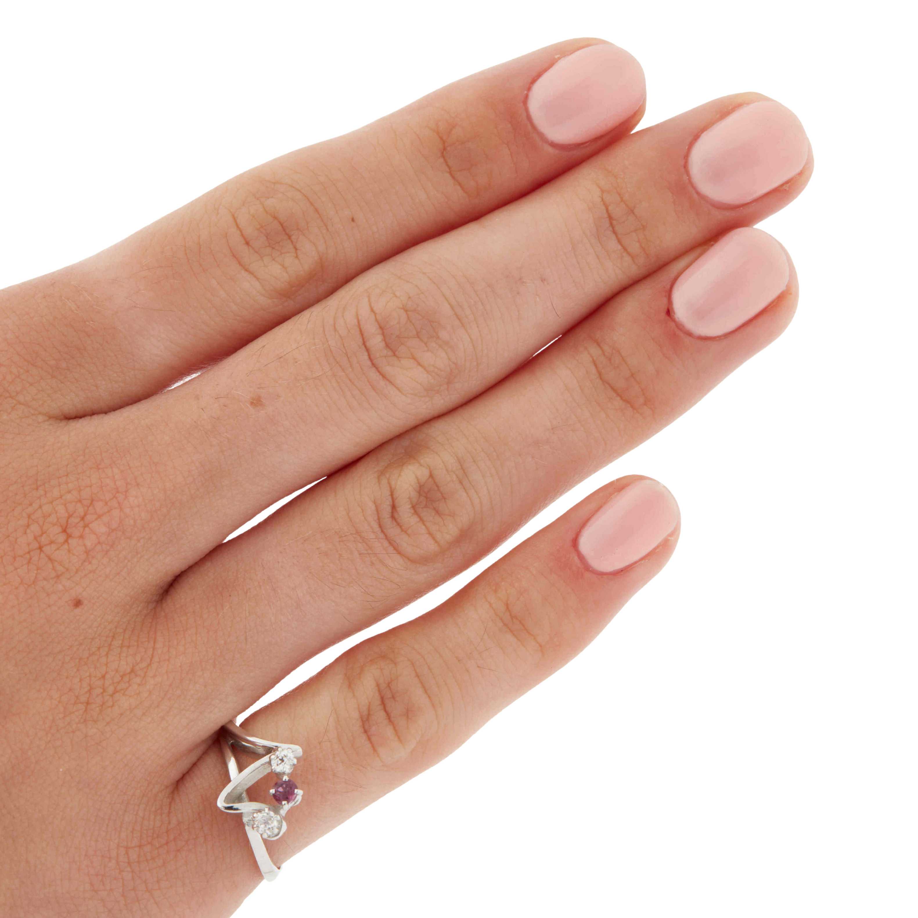 Bague Or blanc - Rubis et Diamant