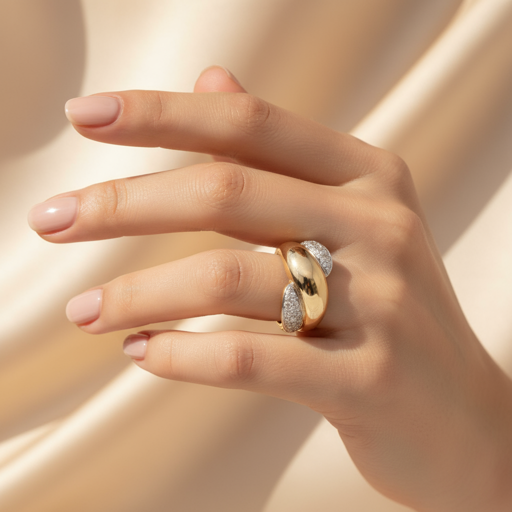 Bague Deux ors - Diamants