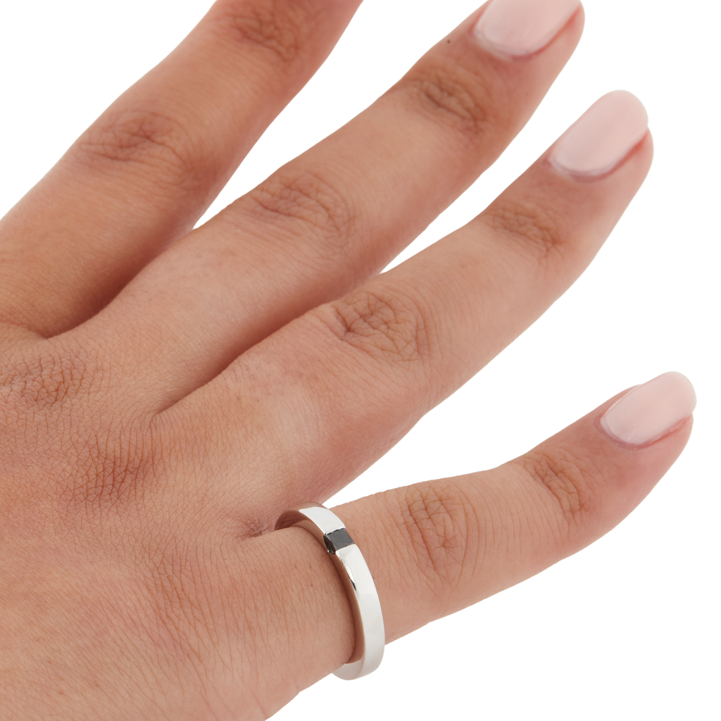 Bague Platine Diamant Noir