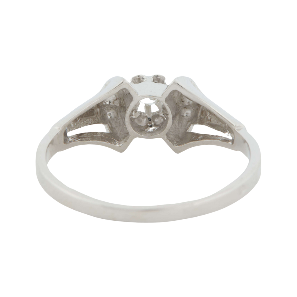 Bague - Or Blanc et Diamant - Epoque 1930