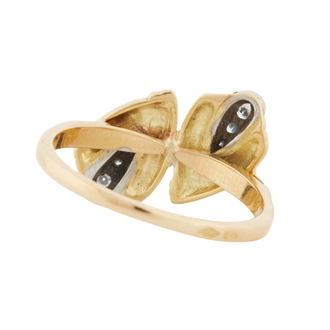 TWO GOLD RING - DIAMONDS 