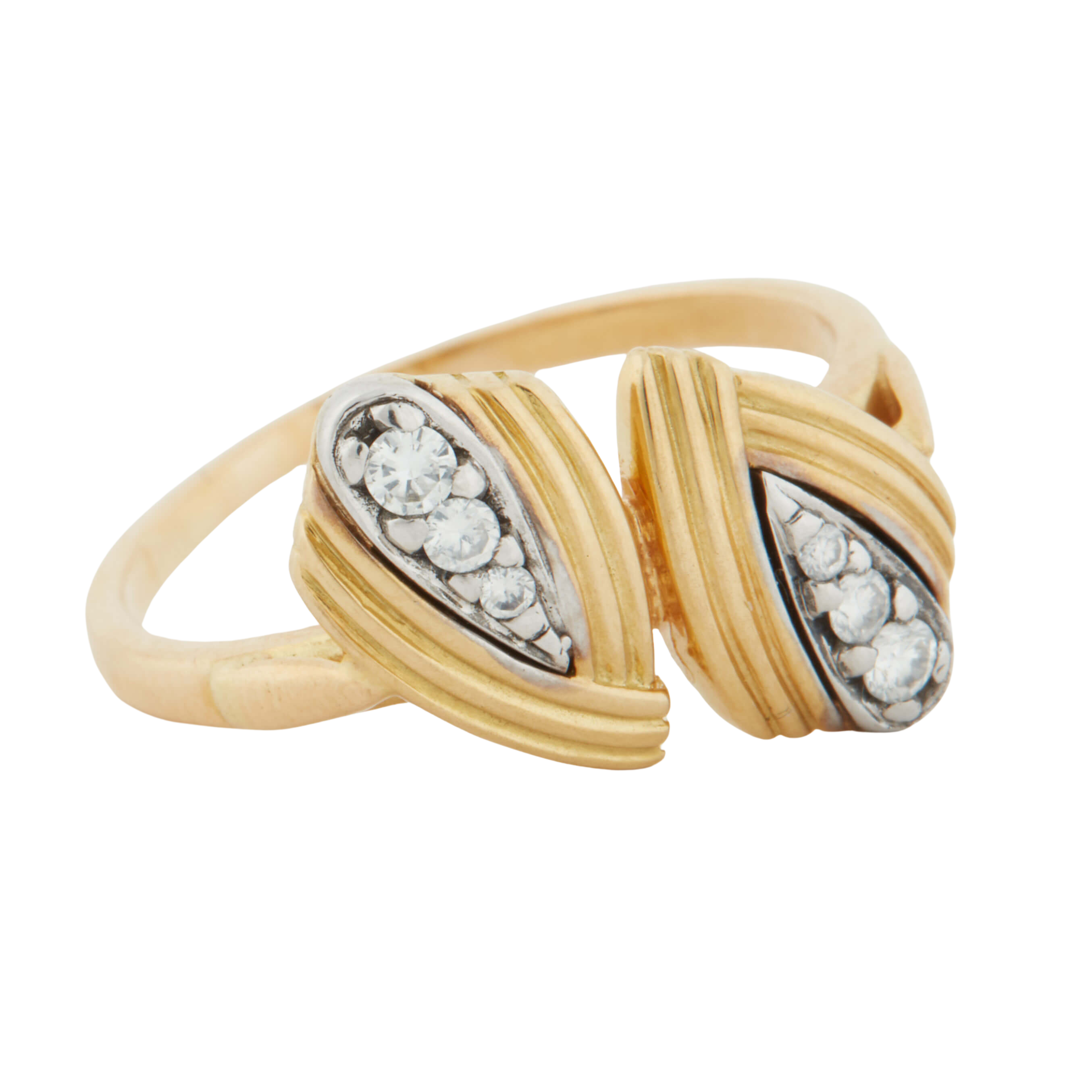 TWO GOLD RING - DIAMONDS 