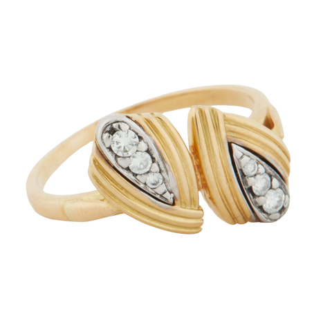 TWO GOLD RING - DIAMONDS 